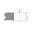 Sada fréz na madla zábradlí pro spodní frézky, 125x68x30mm, 125x62x30mm, Z3, SK (HW), no.02