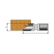 Čtvrtkruhová rádiusová fréza pro spodní frézky, R40mm, 175x50x40mm, Z3, SK (HW), vydutá-konkávní, L