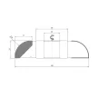 Čtvrtkruhová rádiusová fréza pro spodní frézky, R30mm, 140x33x30mm, Z3, SK (HW), vypouklá-konvexní, L