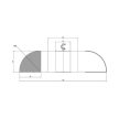 R40mm Fréza čtvrtkruhová vydutá-konvex