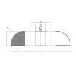 Čtvrtkruhová rádiusová fréza pro spodní frézky, R40mm, 175x43x30mm, Z3, SK (HW), vypouklá-konvexní, L