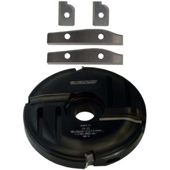   Fréza na výplně dveří a dvířek s předřezy a noži L (vlevo, dole)-HSS