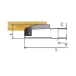 Fréza na výplně dveří a dvířek pro spodní frézky, 180x30x65x30mm, Z2 V2, HSS, L (horní braní)